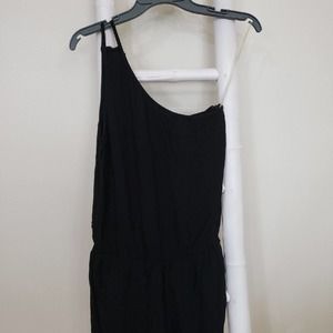 Kirra Black One Shoulder Romper Sz S